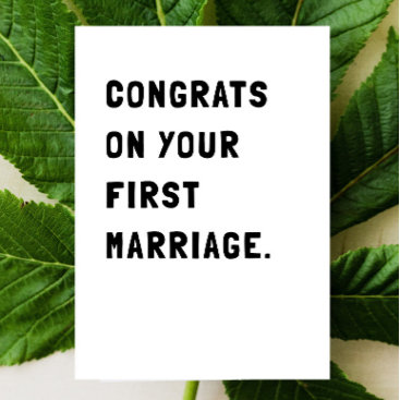 Funny Congratulations Wedding Card