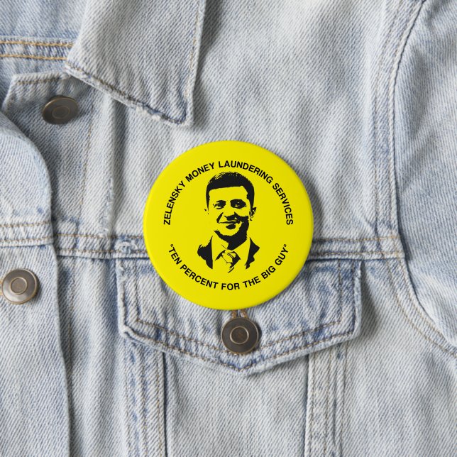 Funny Conservative Anti Biden Zelensky Ukraine Button (In Situ)