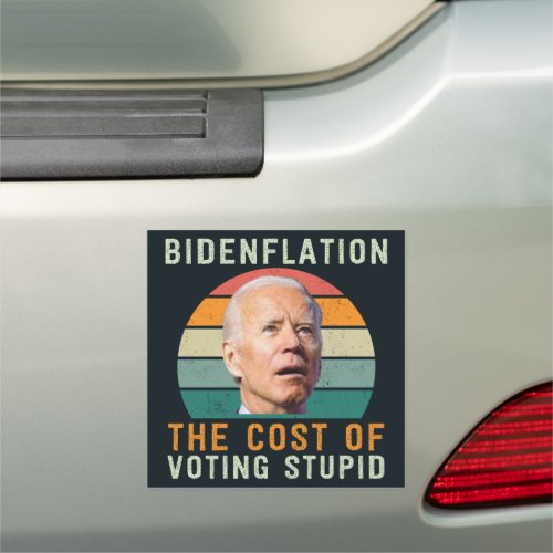 Funny Conservative Anti Joe Biden Inflation Car Magnet