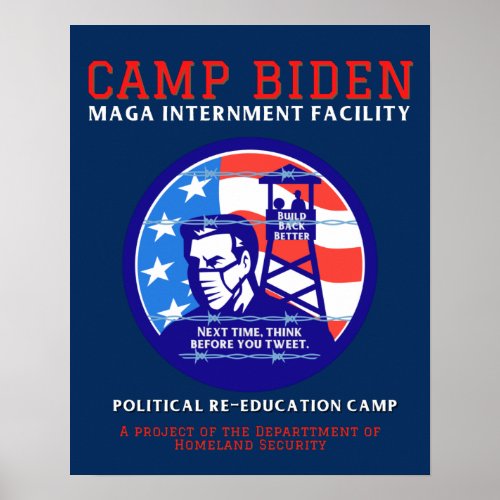 Funny Conservative Camp Biden MAGA Republican Poster