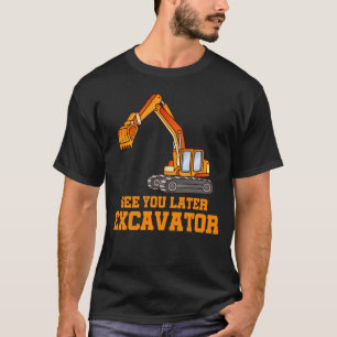 Funny Construction Excavator Boys Toddler T-Shirt