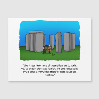 Funny Construction Humor Magnetic Card