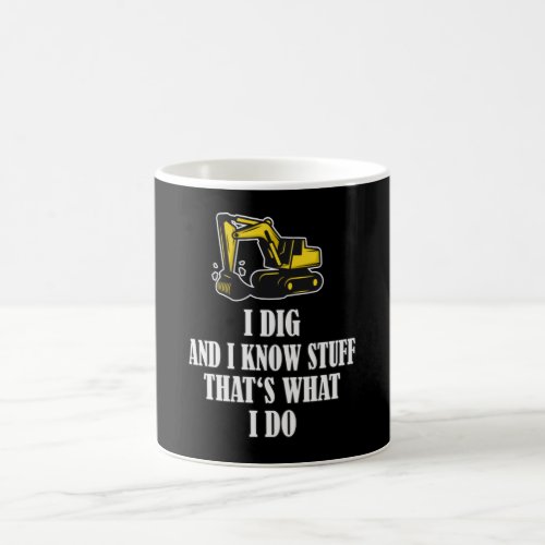 Funny Construction Worker Excavator Coffee Mug