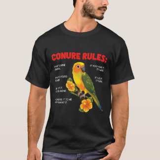 Funny Conure Rules Conure Owner Birding T-Shirt