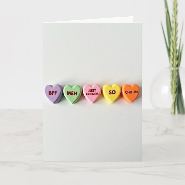 Funny Conversation Hearts Card (Front)