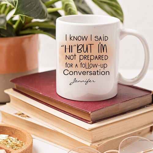   Funny Conversation  Office Personalized Coffee Mug