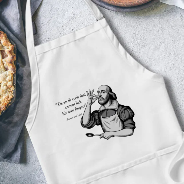 Funny Cook Black and White Modern Adult Apron