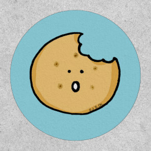Funny Cookie Cartoon with Bite Patch