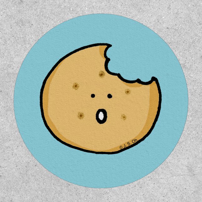 Funny Cookie Cartoon with Bite Patch (Front)