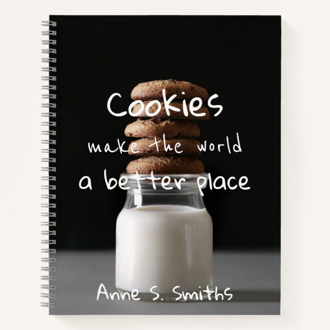 Funny Cookie Quote / Personalized Notebook (Front)