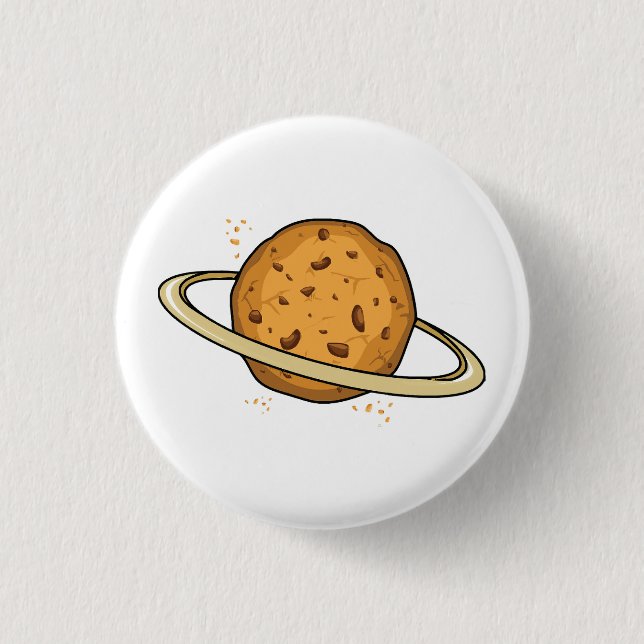 Funny cookies space planet  button (Front)
