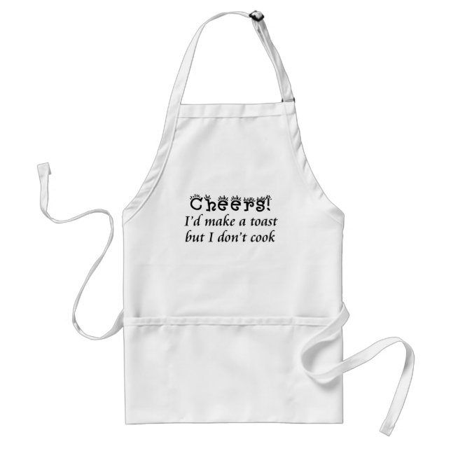 Funny cooking apron bad cook jokes kitchen apparel (Front)