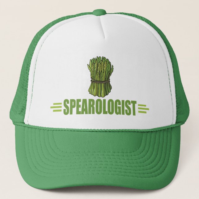 Funny Cooking Asparagus Trucker Hat (Front)
