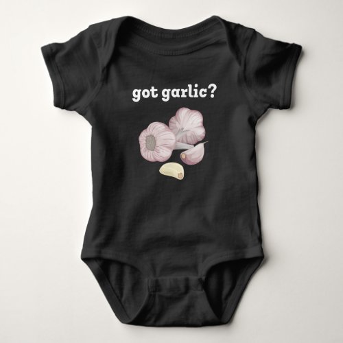 Funny Cooking Garlic Cloves Bulbs Baby Bodysuit