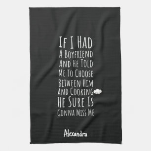 Funny Cooking Gift For Her Teenage Girl Women Chef Kitchen Towel