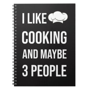 Funny Cooking Gifts Humor Chef Humorous Notebook