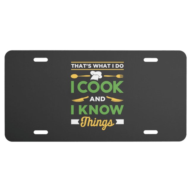 Funny Cooking License Plate (Front)