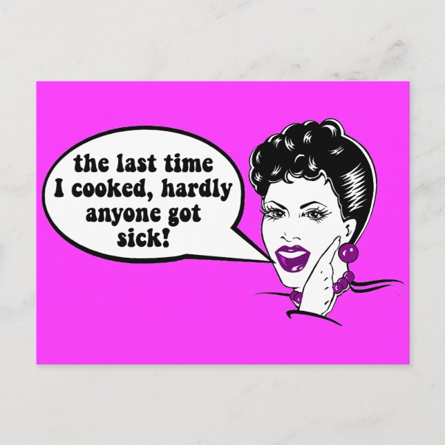 Funny cooking postcard (Front)