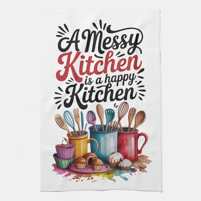 Funny Cooking Quote Kitchen Towel (Vertical)