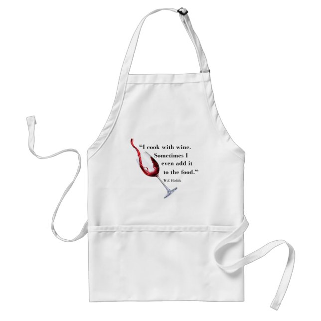 Funny Cooking With Wine Apron (Front)