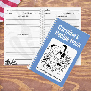 Funny Cook's Personalised Recipe Notebook