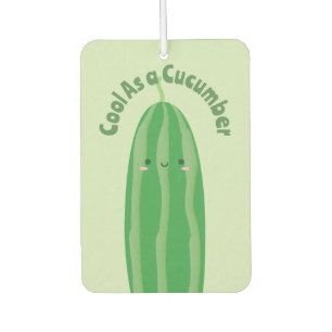 Funny Cool As a Cucumber Cute Foodie Pun Joke Air Freshener