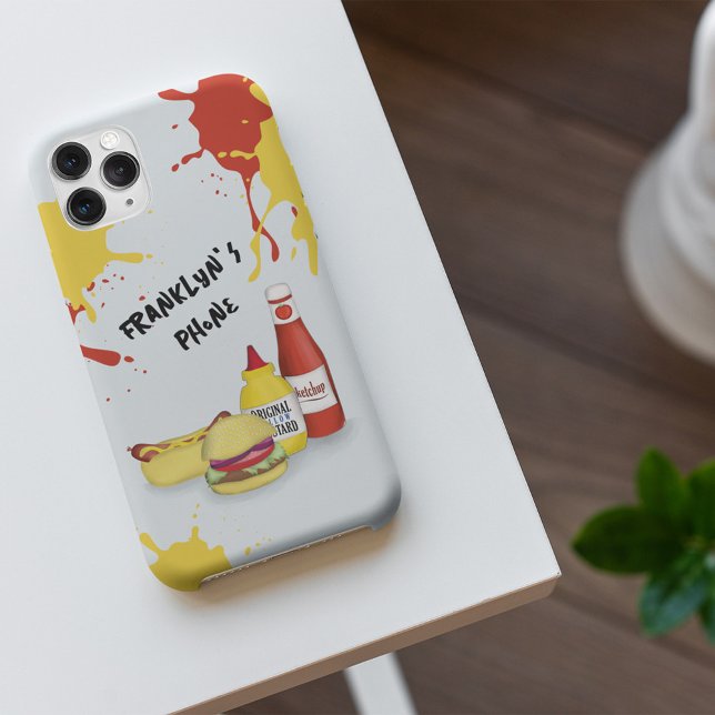Funny Cool BBQ Personalized  Iphone Case (Fun Whimsical Phone Case with BBQ Food Style)