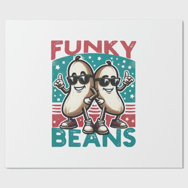 Funny Cool Beans Wrapping Paper (Flat)