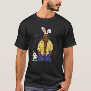 Funny Cool Bigfoot Happy Easter Day Egg Glasses Bu T-Shirt