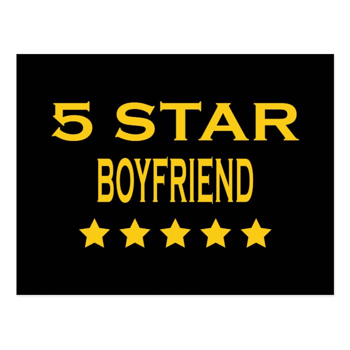 Boyfriends Birthdays Valentines 5 Star Boyfriend Postcard