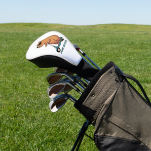 Funny Cool Capybara Scooter Vibes Golf Head Cover