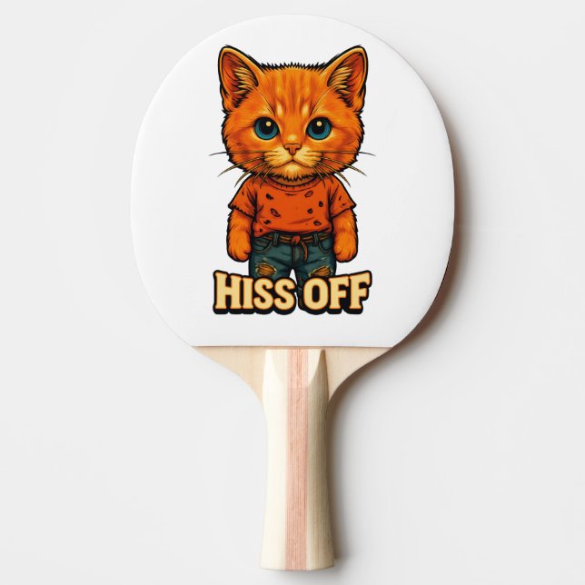 Funny Cool  Cat Quote Tee Ping Pong Paddle (Front)