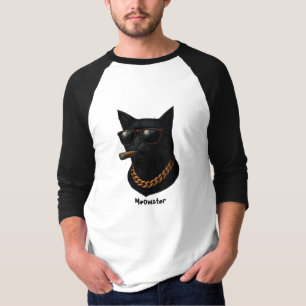 Funny Cool Cat Shirt– Meowster Gangsta Cat T-Shirt