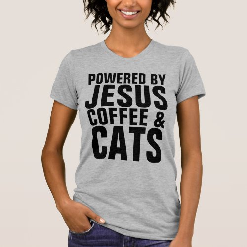 Funny Cool CAT_shirts  CATS COFFEE JESUS T_Shirt
