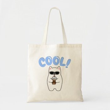 Funny Cool Cat Tote Bag by Hodge_Retailers at Zazzle