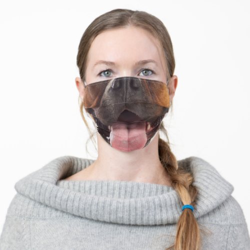 Funny Cool Close Up Dog Tongue Up Face Mask