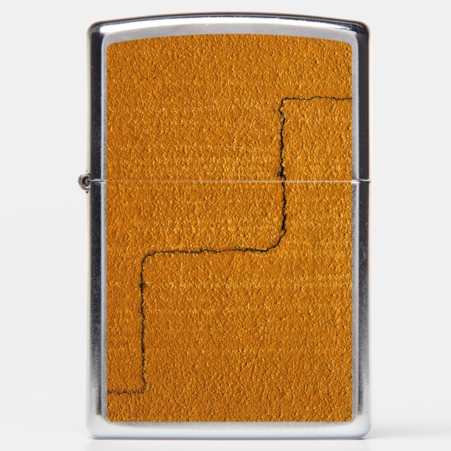 Funny Cool Cracked Wall Zippo Lighter (Front)