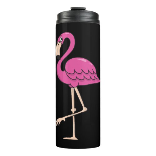 Funny Cool Cute Pink Flamingo Bird  Thermal Tumbler