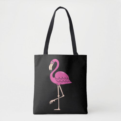 Funny Cool Cute Pink Flamingo Bird  Tote Bag