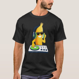 Funny Cool DJ Banana Sunglusses Costume Banana Lov T-Shirt