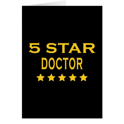 Funny Cool Doctors : Five Star Doctor Cards (Front)