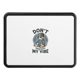 Funny Cool Dog Vibe Vintage Vector T-Shirt Design_ Hitch Cover