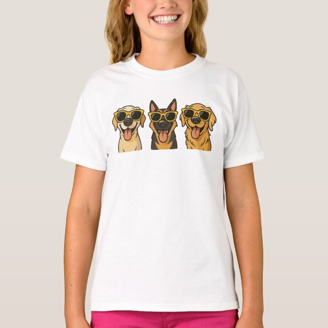 Funny Cool Dos Kids T-Shirt (Front)