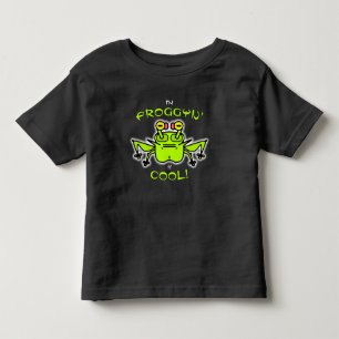 Funny Cool Frog Motto Cartoon Character Toddler T-shirt