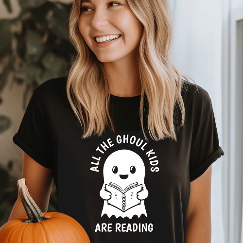 Funny Cool Ghost GHOUL Kids are Reading T_Shirt
