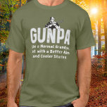 Funny Cool Grandpa Hunter Better Stories T-Shirt<br><div class="desc">Celebrate the coolest grandpa in your life with this "Gunpa: Like a Normal Grandpa but with Better Aim and Cooler Stories" T-Shirt! Perfect for a proud, fun-loving grandpa who loves the outdoors, hunting, or sharing his legendary tales. Featuring a bold and humorous design, this shirt is a great gift for...</div>