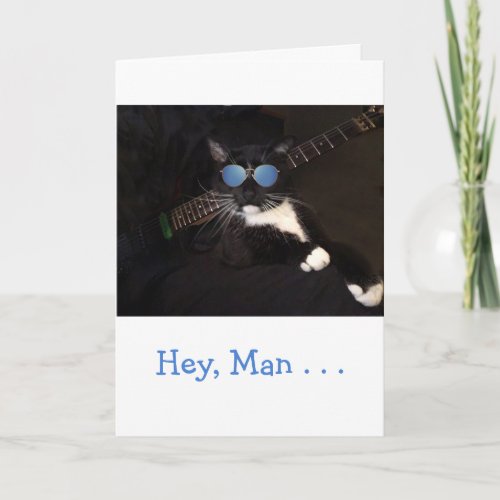 Funny Cool Hipster Cat Birthday Card