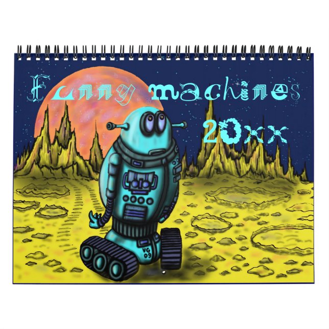 Funny cool machines 2016 calendar design (Cover)