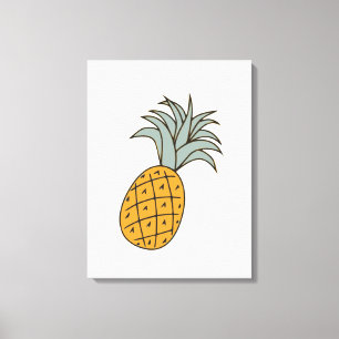 Funny cool pineapple  canvas print