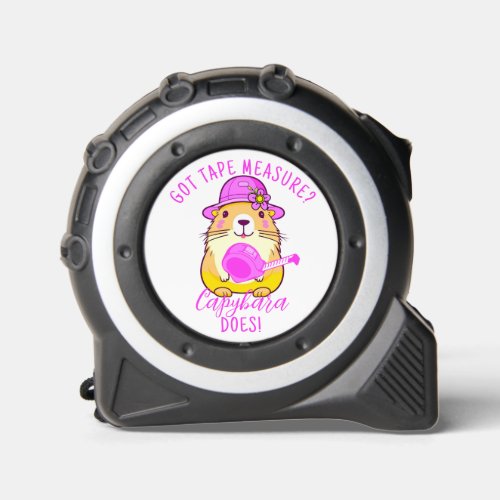 Funny Cool Pink Kids Capybara Quote Tape Measure